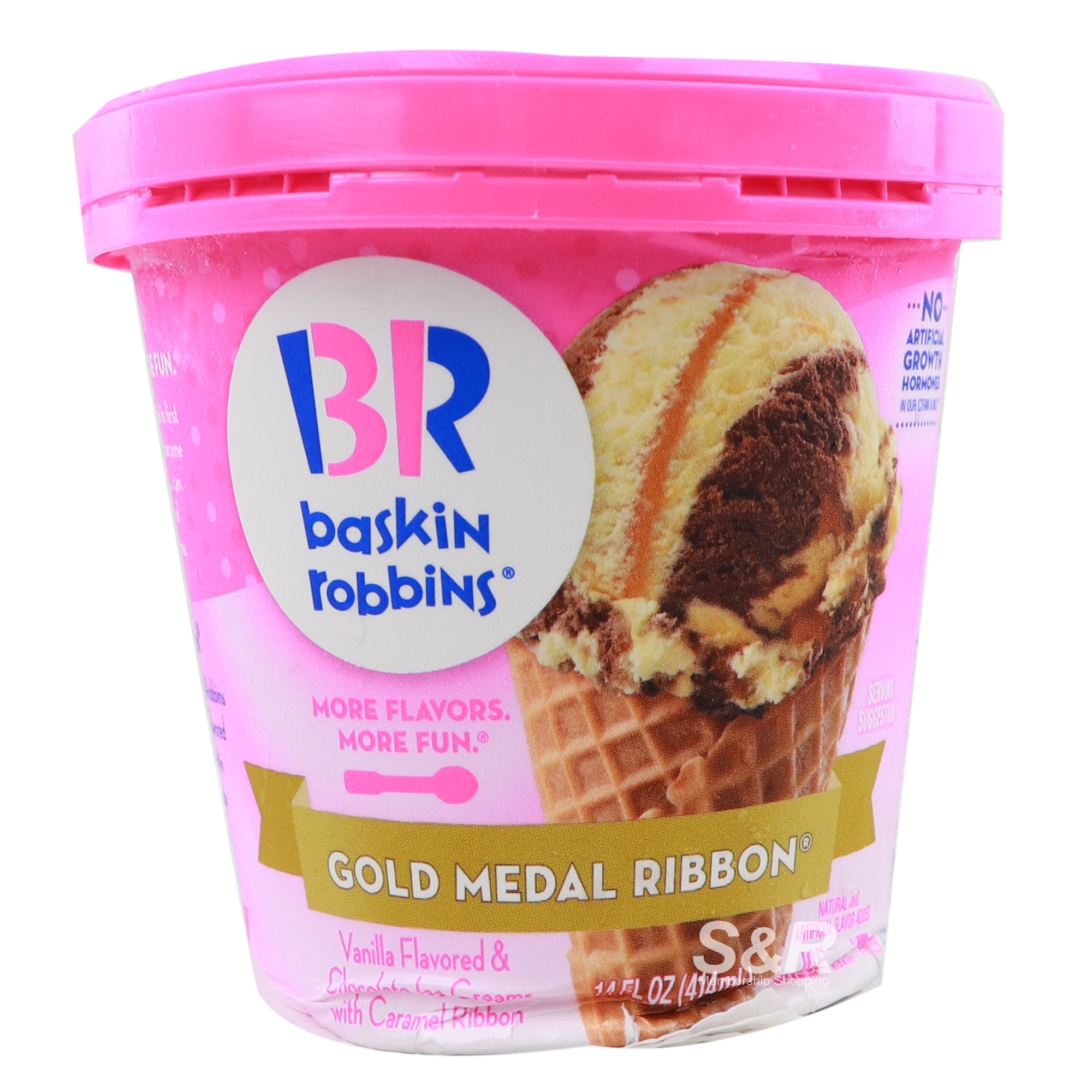 Baskin Robbins Ice Cream Gold Medal Ribbon Flavor 414mL